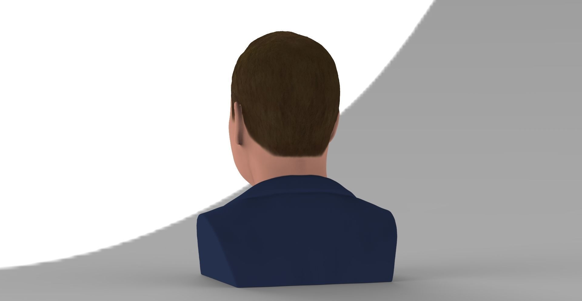 Prince William bust ready for full color 3D printing 3D print model_5