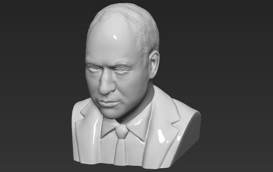 Prince William bust ready for full color 3D printing 3D print model_38