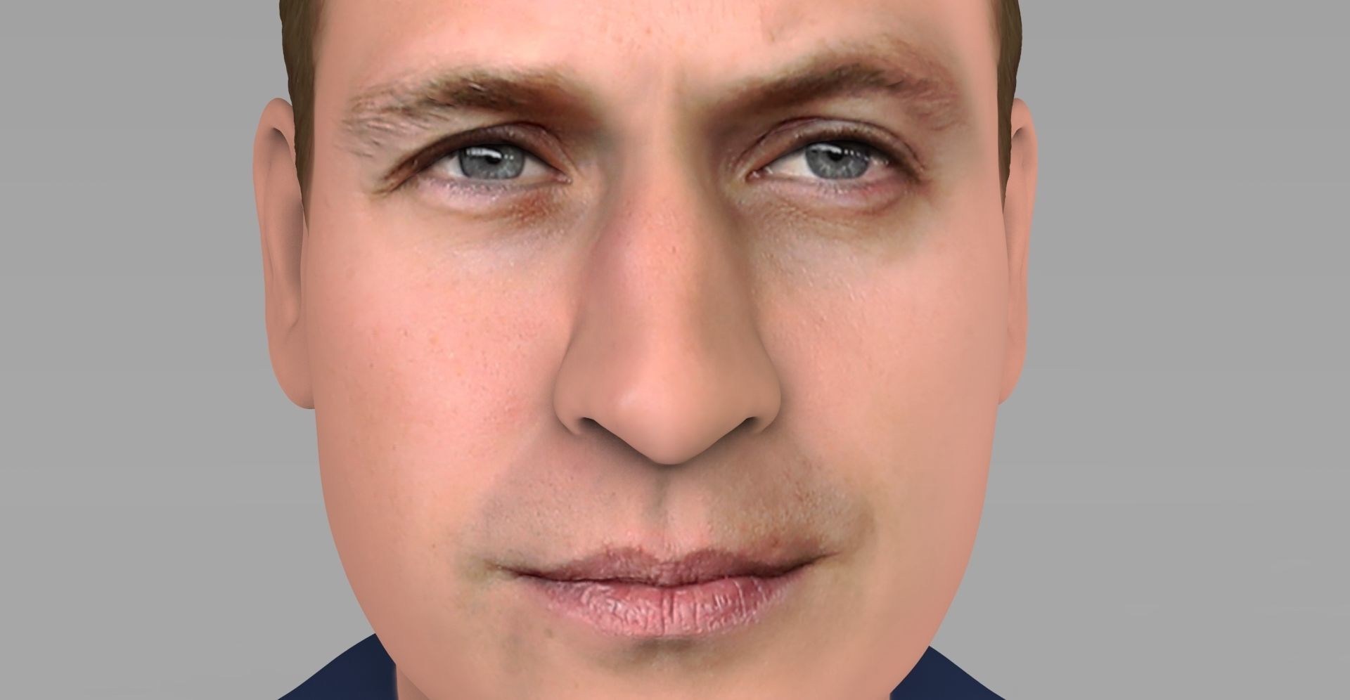 Prince William bust ready for full color 3D printing 3D print model_13