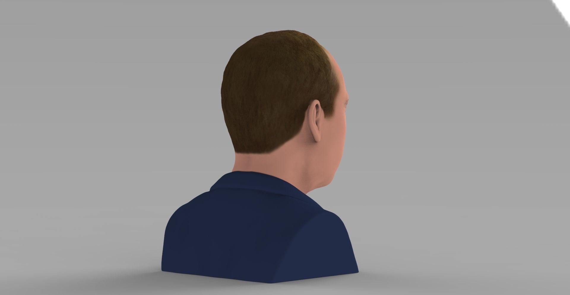 Prince William bust ready for full color 3D printing 3D print model_7