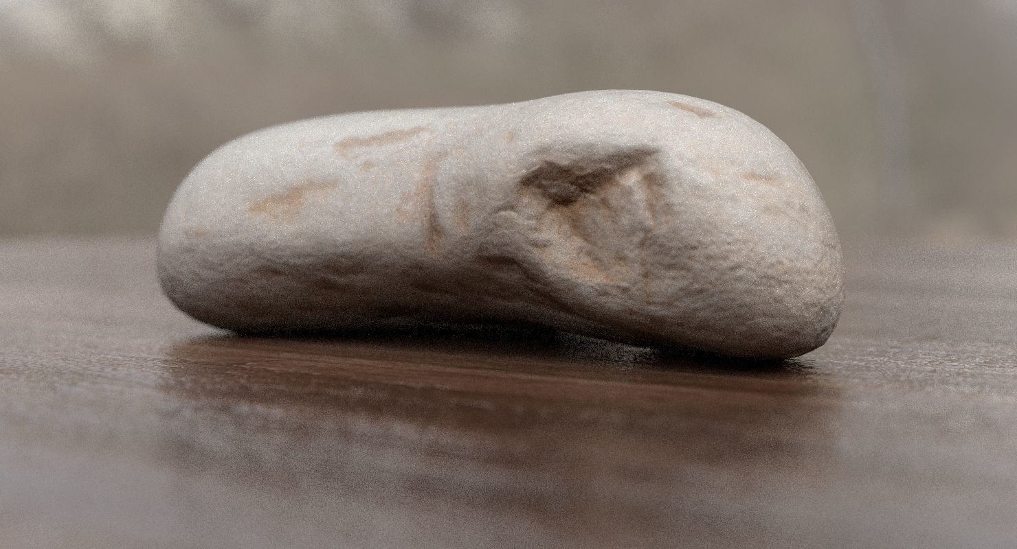 Limestone Rock 3D model_2