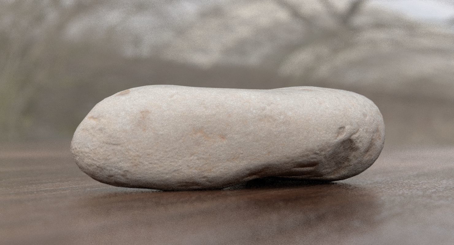 Limestone Rock 3D model_3