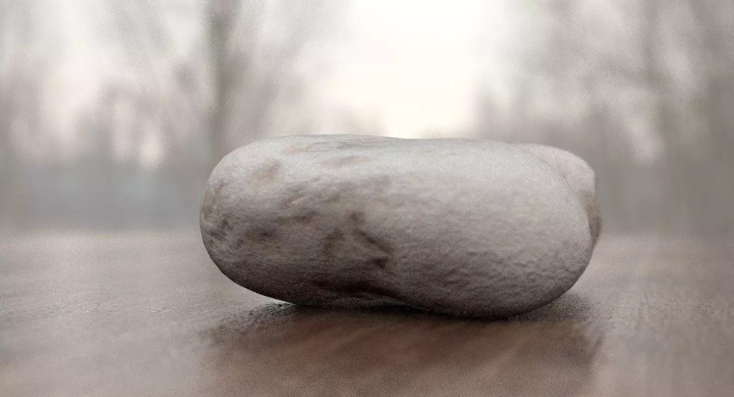 Limestone Rock 3D model_0