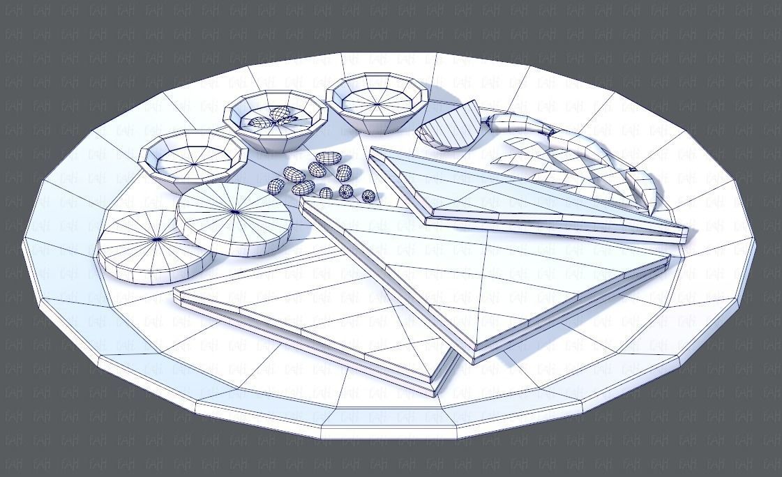 Naan Bread V01 Low-poly 3D model_32