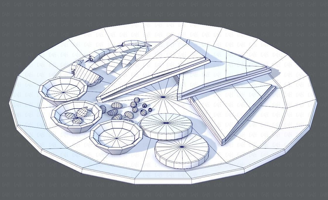 Naan Bread V01 Low-poly 3D model_26
