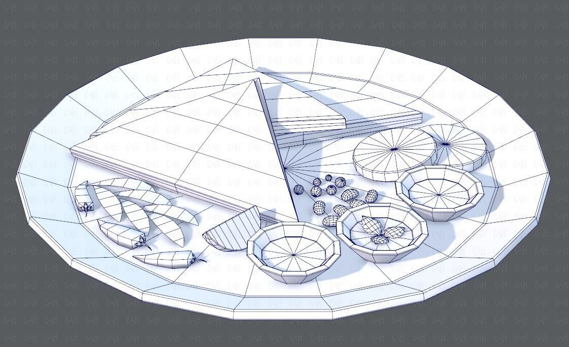 Naan Bread V01 Low-poly 3D model_28
