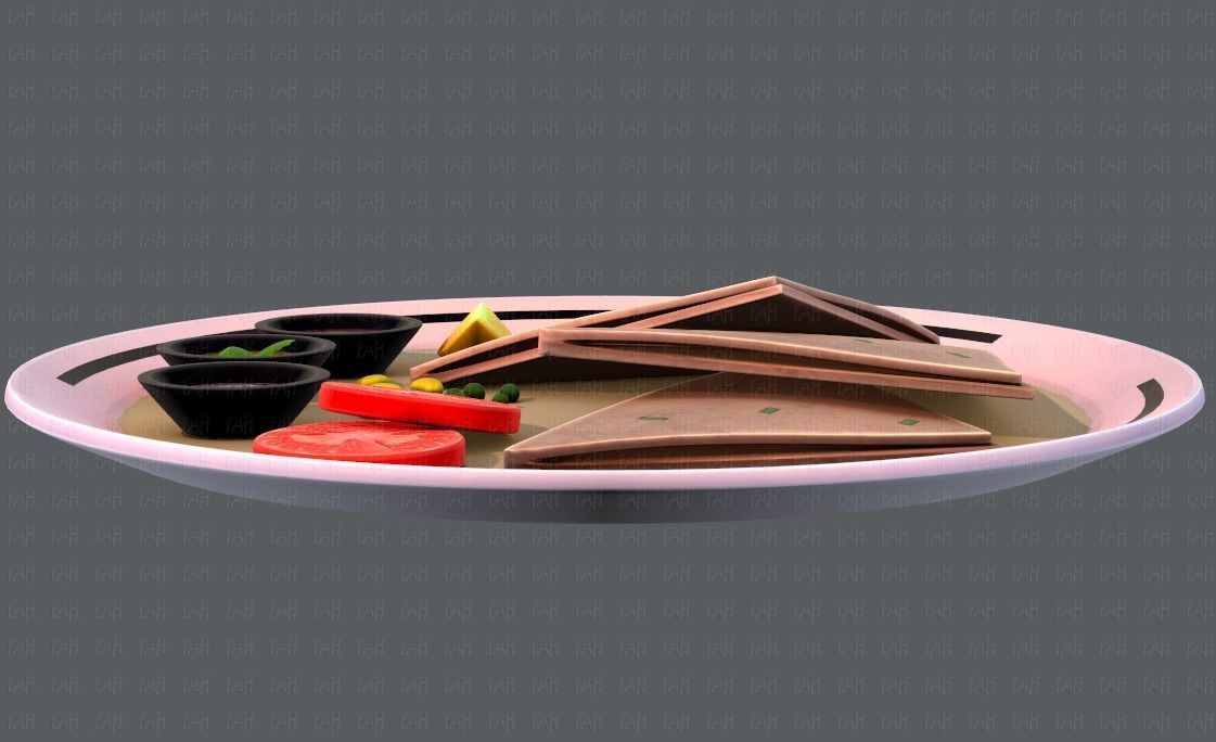 Naan Bread V01 Low-poly 3D model_33