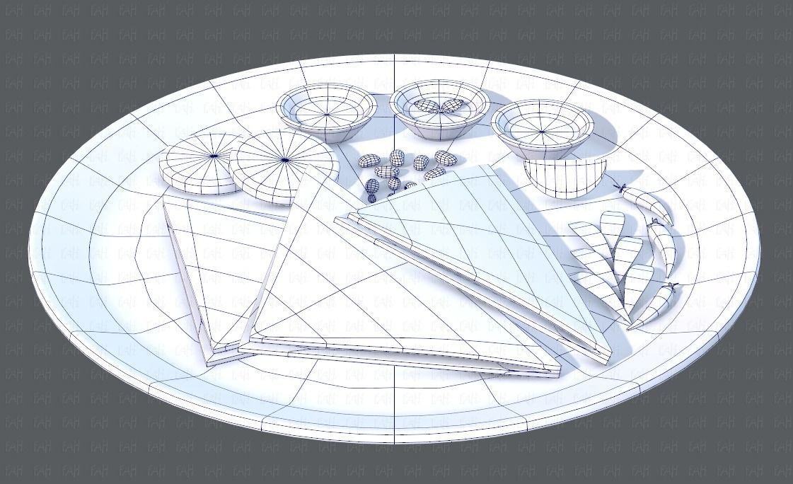 Naan Bread V01 Low-poly 3D model_16