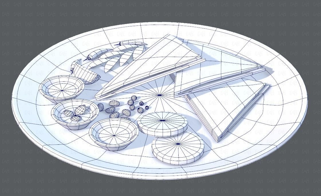 Naan Bread V01 Low-poly 3D model_10