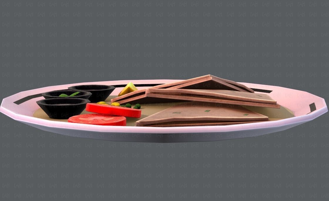 Naan Bread V01 Low-poly 3D model_35