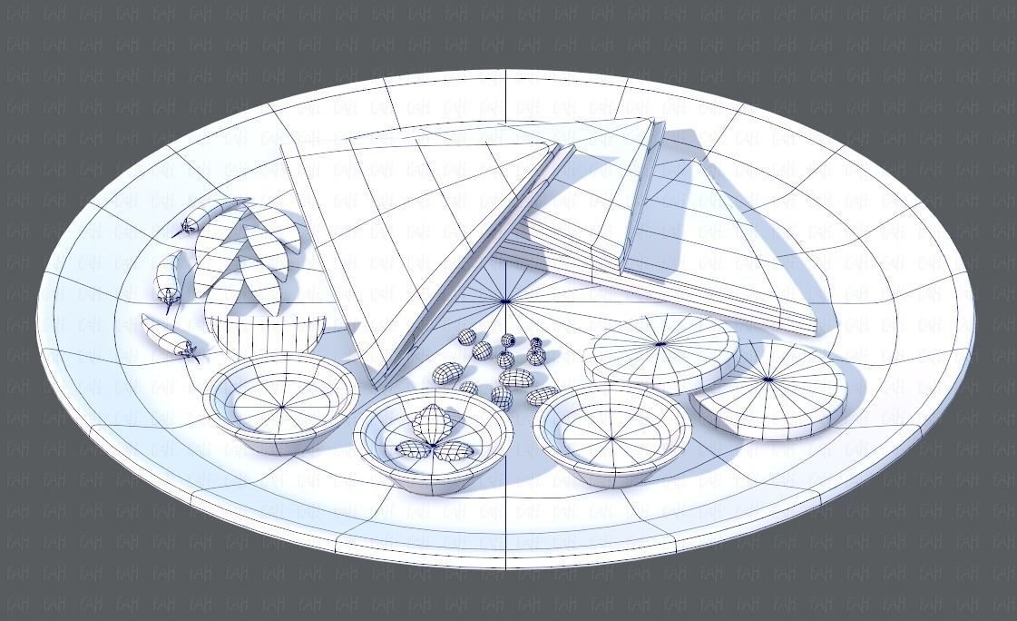 Naan Bread V01 Low-poly 3D model_11