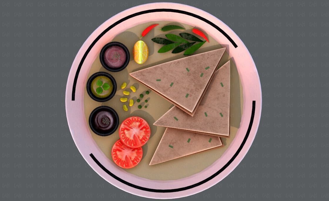 Naan Bread V01 Low-poly 3D model_37