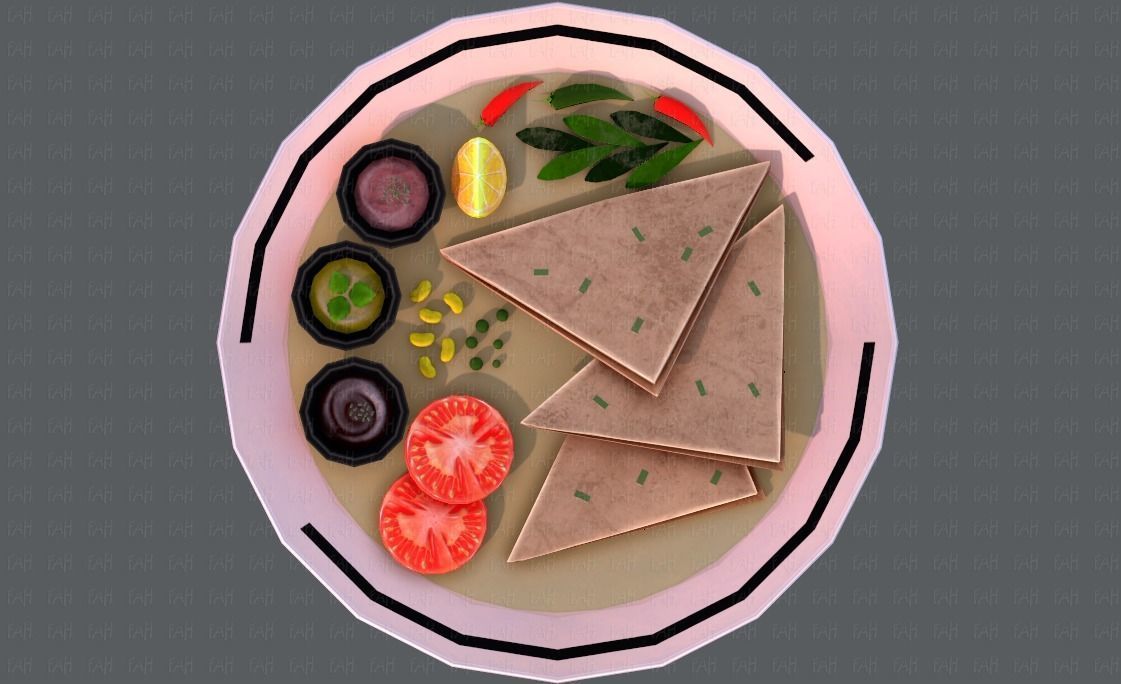 Naan Bread V01 Low-poly 3D model_39