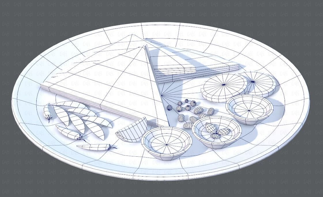 Naan Bread V01 Low-poly 3D model_12