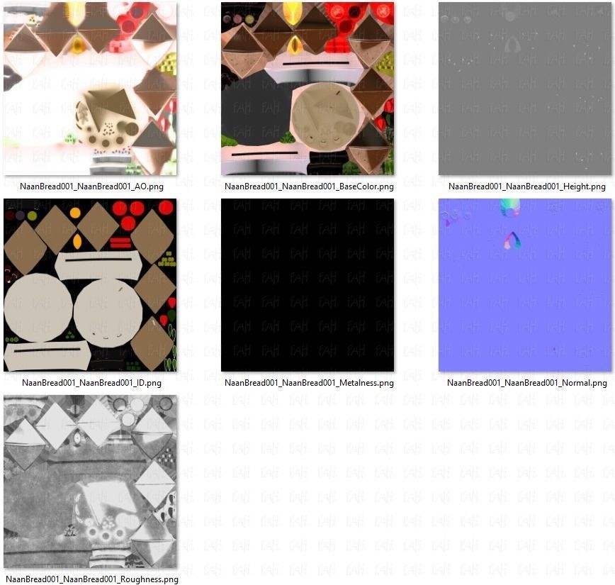 Naan Bread V01 Low-poly 3D model_50