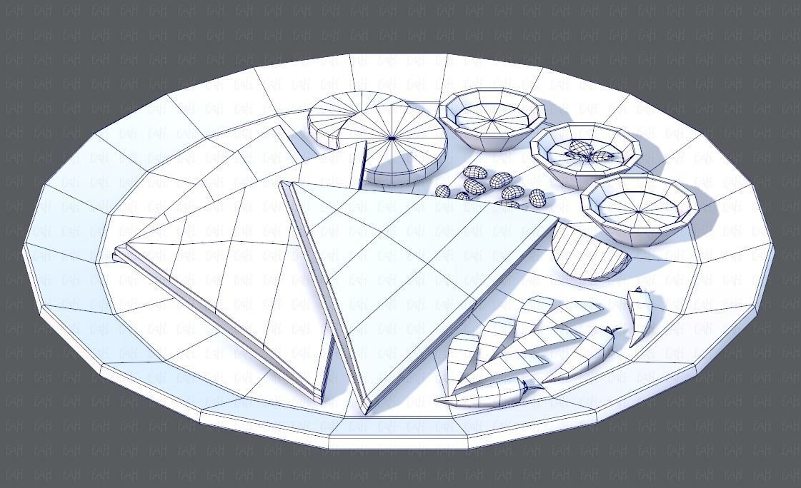 Naan Bread V01 Low-poly 3D model_30