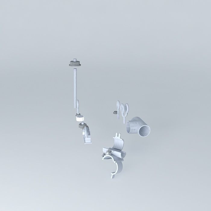 Nuts and bolts and hardware and gear motor Free 3D model_2