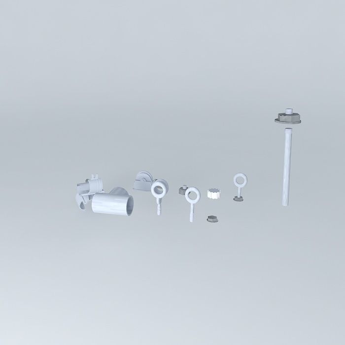 Nuts and bolts and hardware and gear motor Free 3D model_1