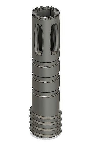 M4 Flash hider with suppressor for Airsoft 3D print model