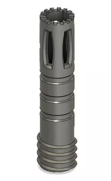 M4 Flash hider with suppressor for Airsoft 3D print model_0