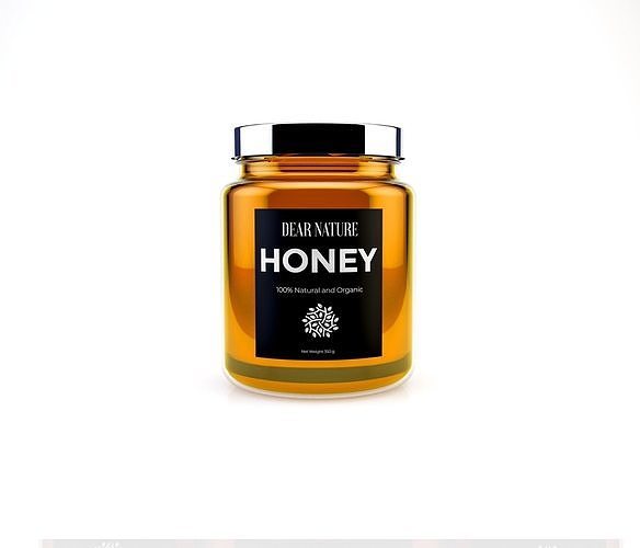 Glass Jar  Honey Jar  Kitchen Jar 3D model