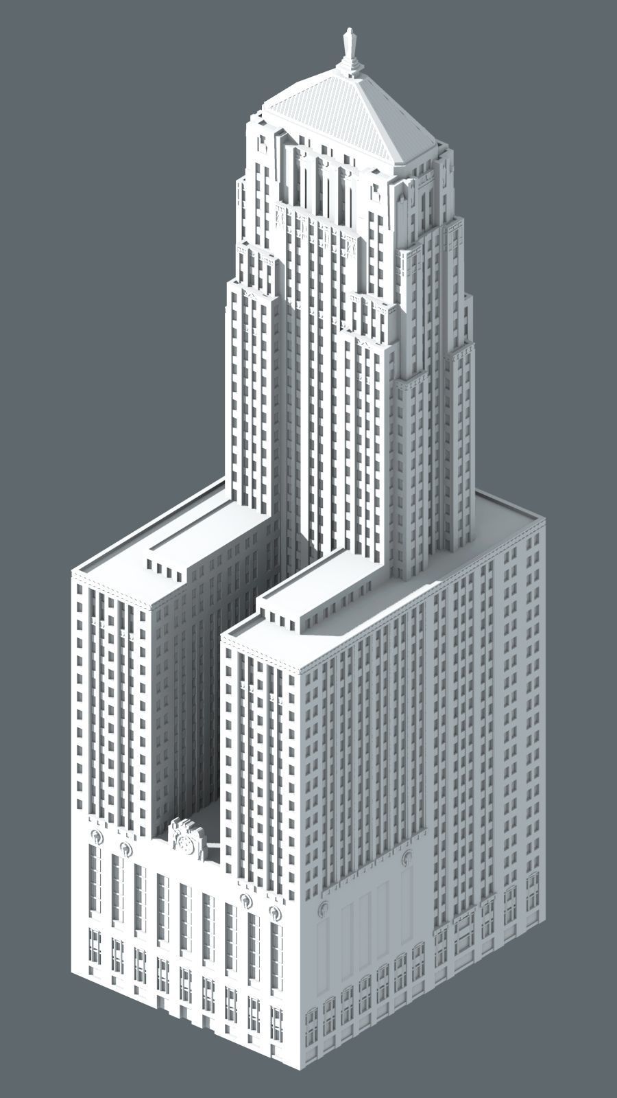 Chicago Board of Trade 3D print model_4