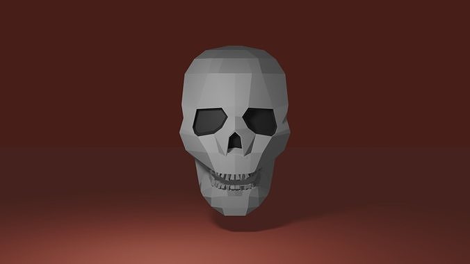 Low Poly Skull Free low-poly 3D model