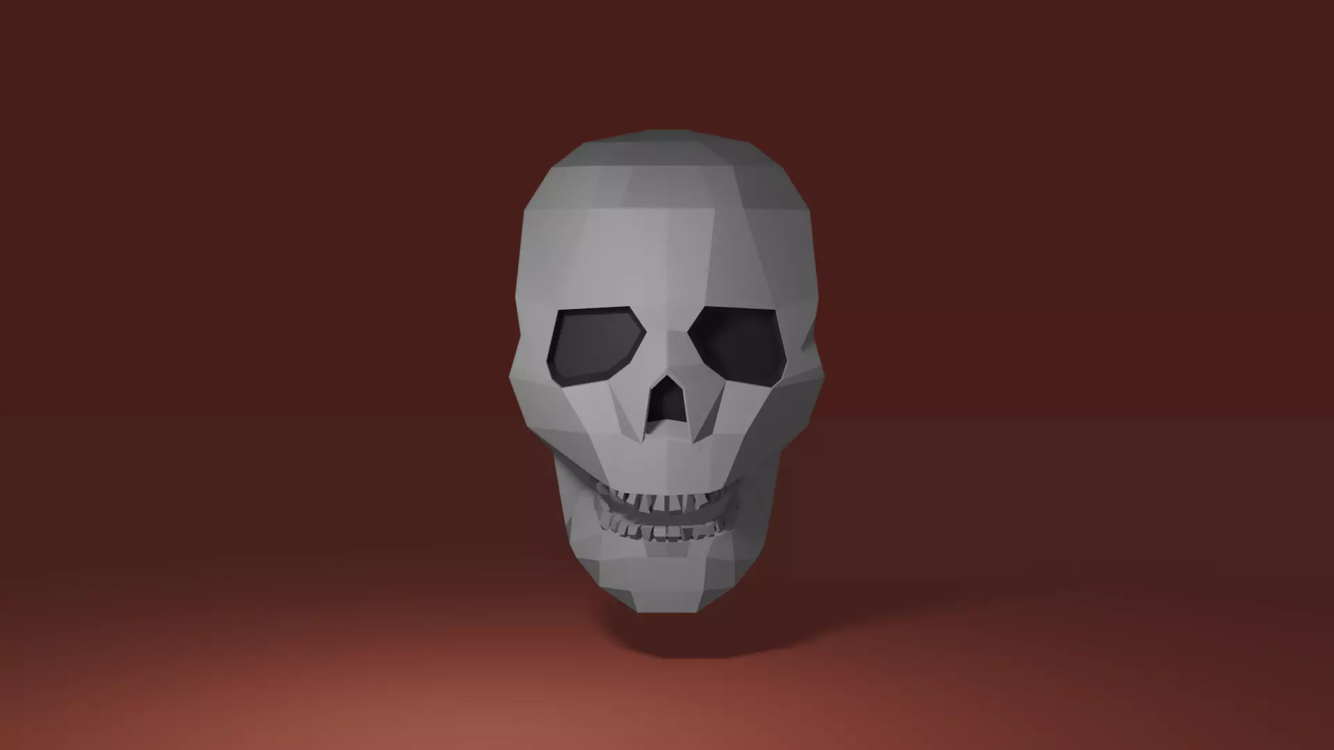 Low Poly Skull Free low-poly 3D model_0