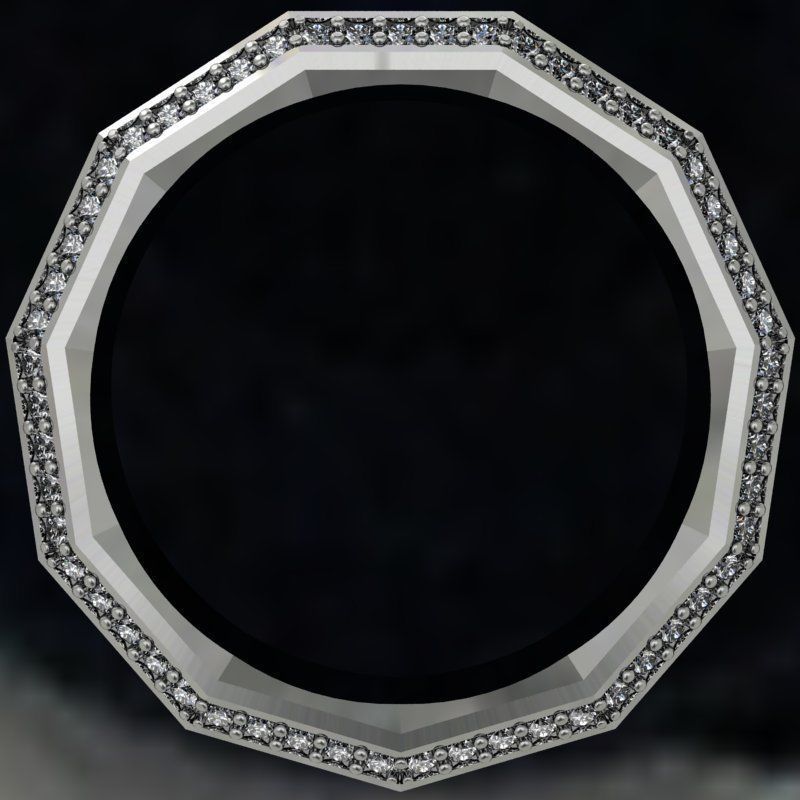 Man wedding band 3D print model_2