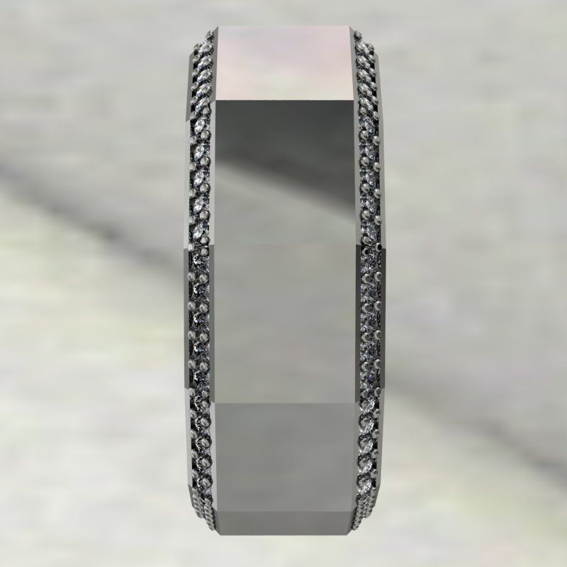 Man wedding band 3D print model_3