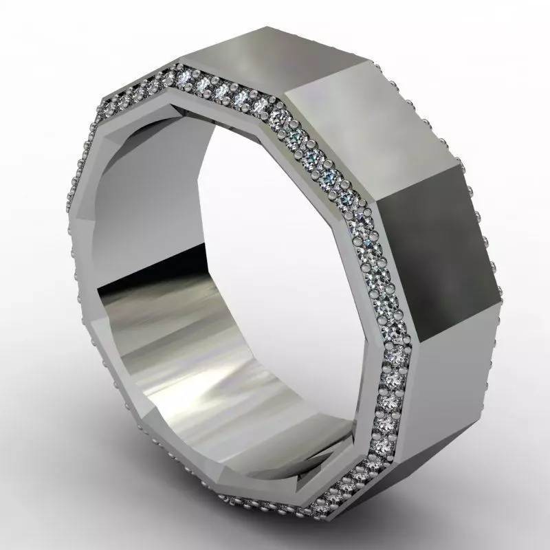 Man wedding band 3D print model_0