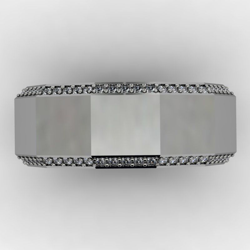 Man wedding band 3D print model_1