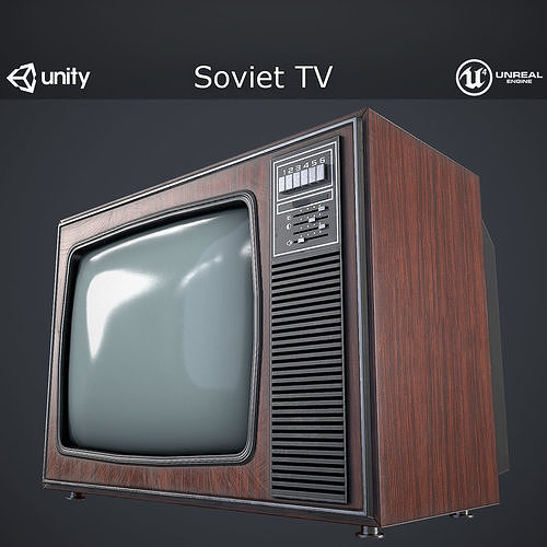 Soviet TV Low-poly 3D model