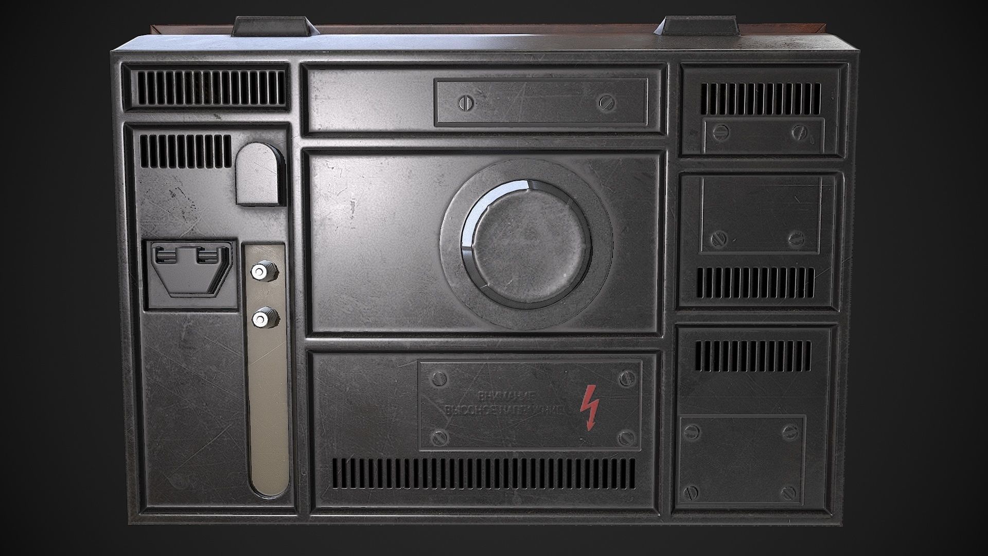 Soviet TV Low-poly 3D model_6