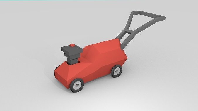 Lawnmower lawn mower Free low-poly 3D model