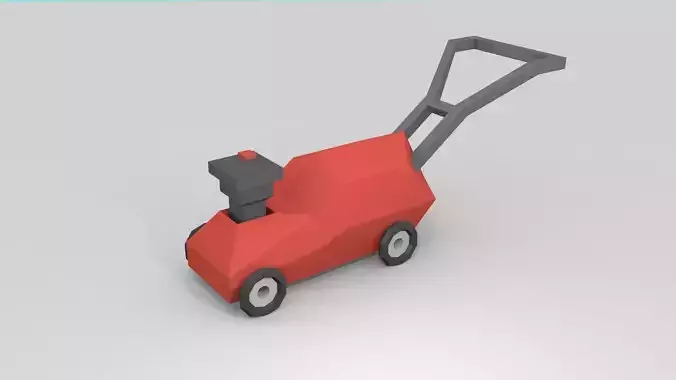 Lawnmower lawn mower Free low-poly 3D model