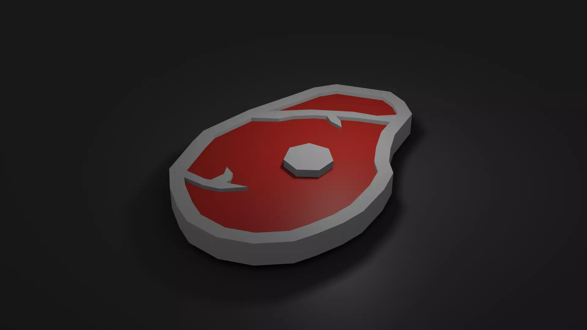 Meat LowPoly heart shaped object Free low-poly 3D model