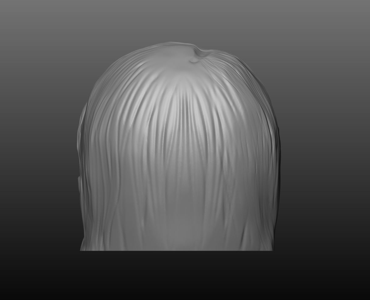 Girl head mannequin 3D print model_3