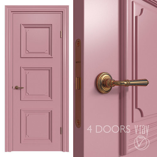 Internal door Academy Navarra 4 doors 2 3D model