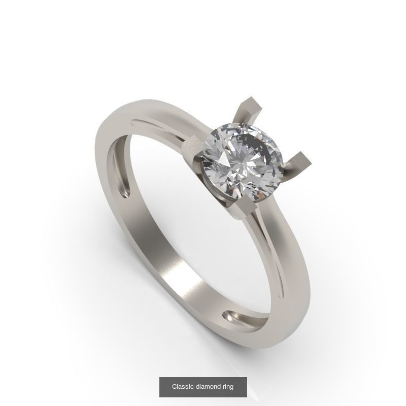 12 Women Rings with diamonds pack 3dm stl 3D print model 3D Model Collection_1