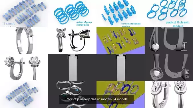 Pack of jewellery classic models