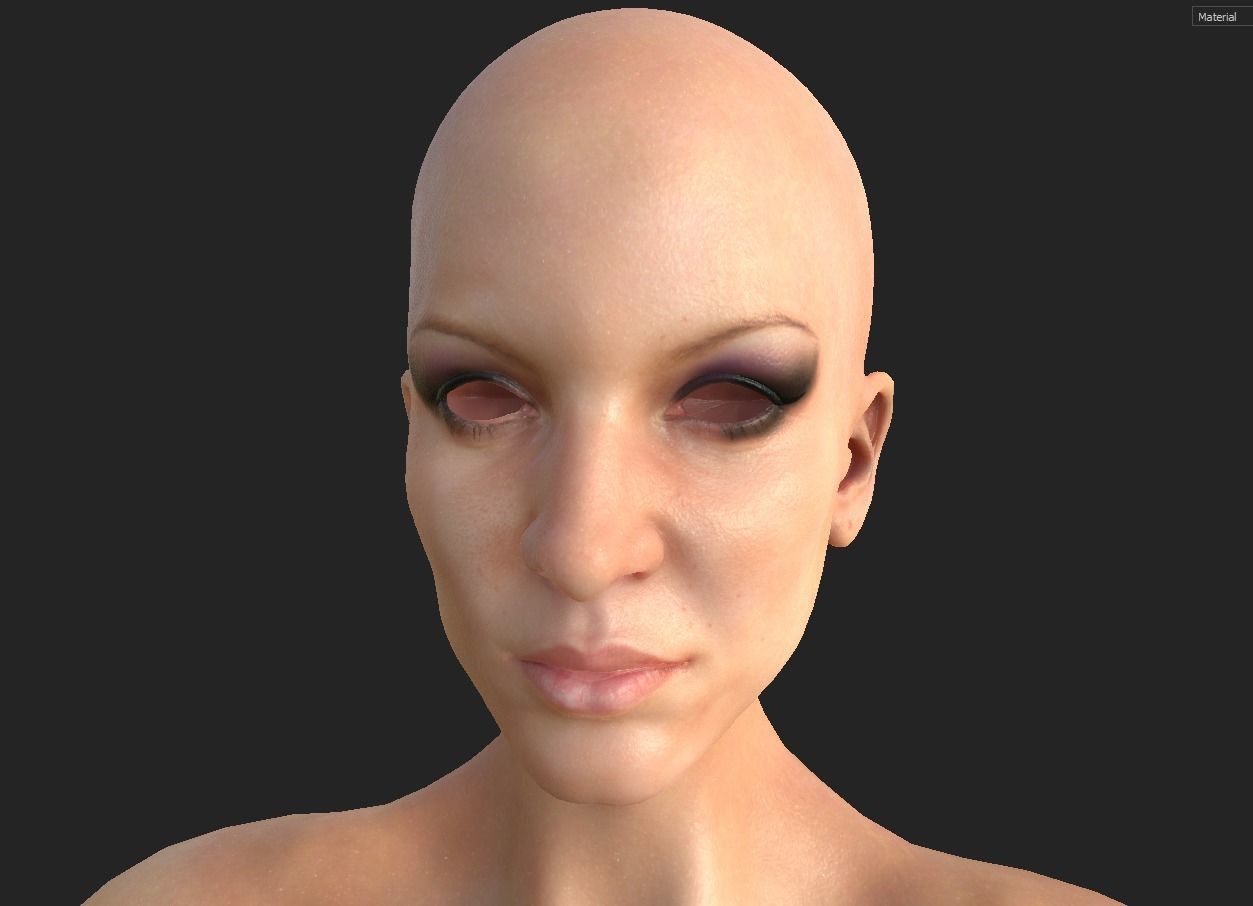 Basemesh Female  Low-poly 3D model_6
