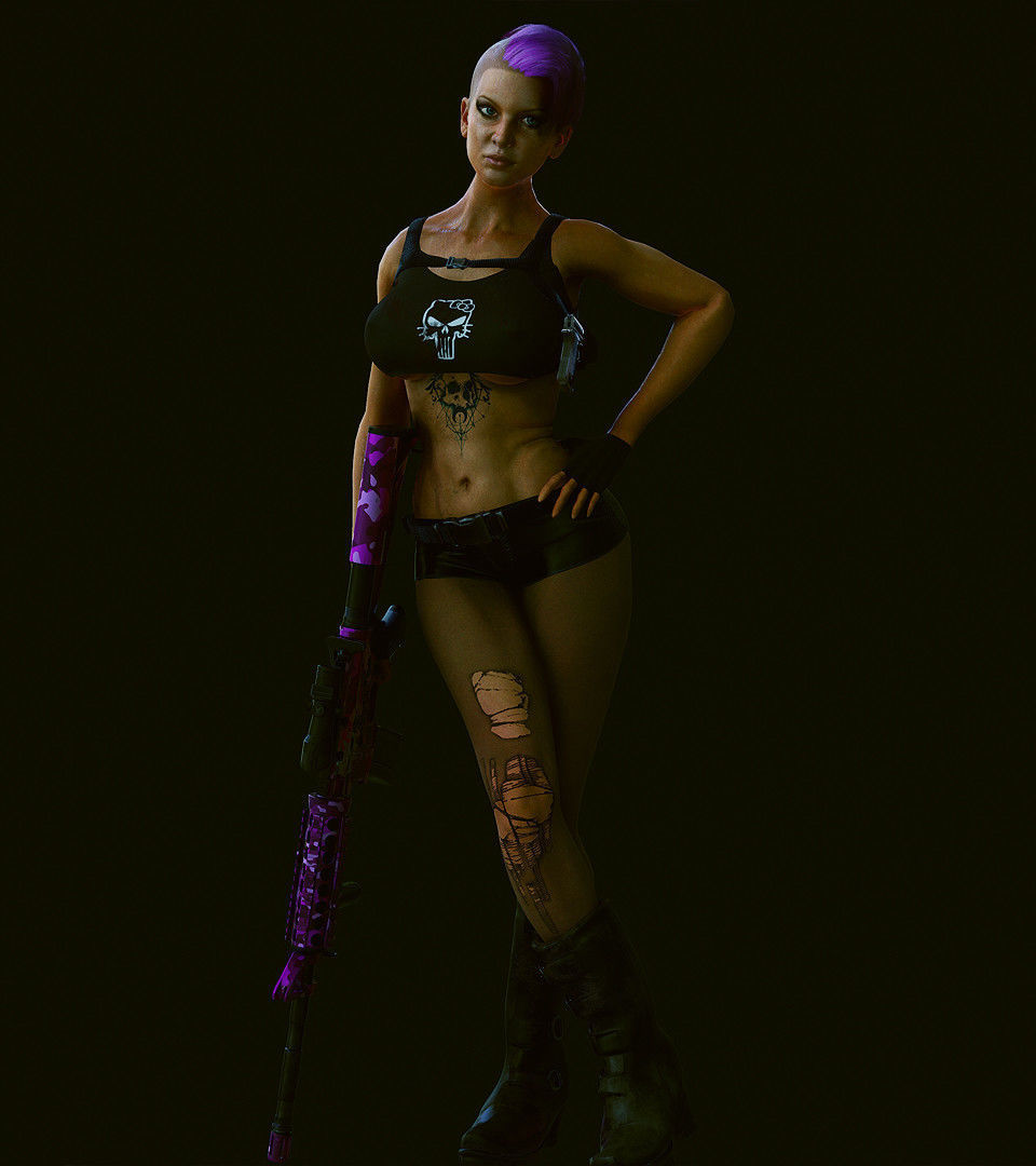 Basemesh Female  Low-poly 3D model_0