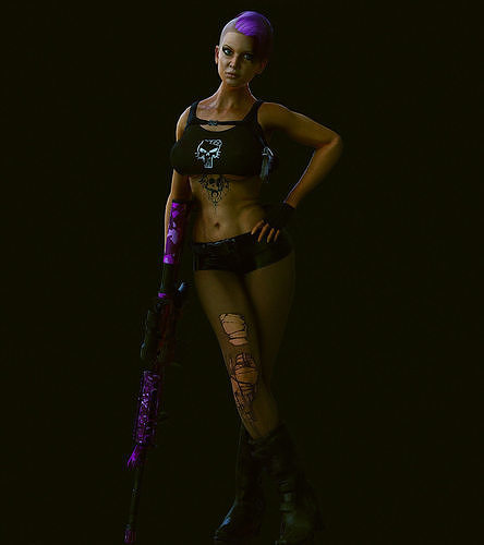 Basemesh Female  Low-poly 3D model