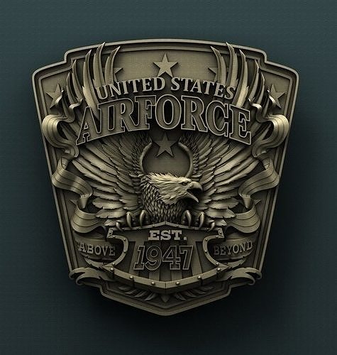 USAF 3d stl model for CNC 3D model