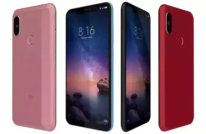 Xiaomi Redmi Note 6 Pro All Colors 3D model