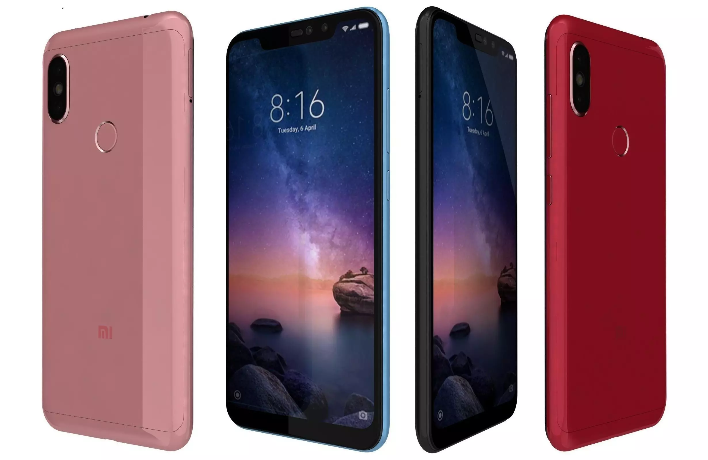 Xiaomi Redmi Note 6 Pro All Colors 3D model | CGTrader