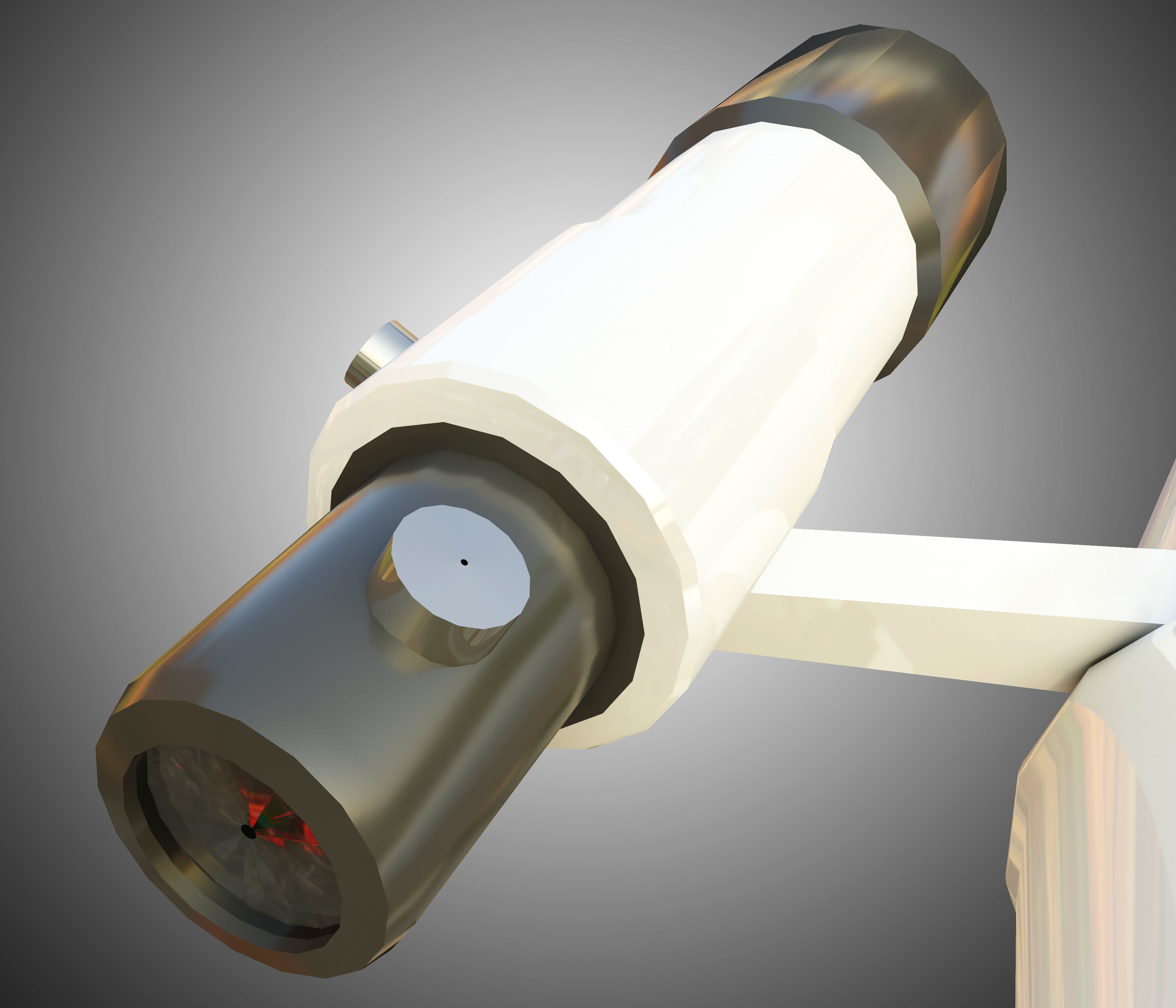 Telescope on tripod Low-poly 3D model_11