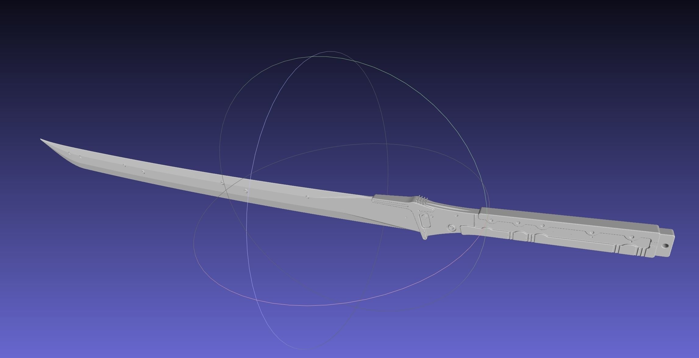 Metal Gear Rising Raiden High Frequency Blade Model 3D print model_14