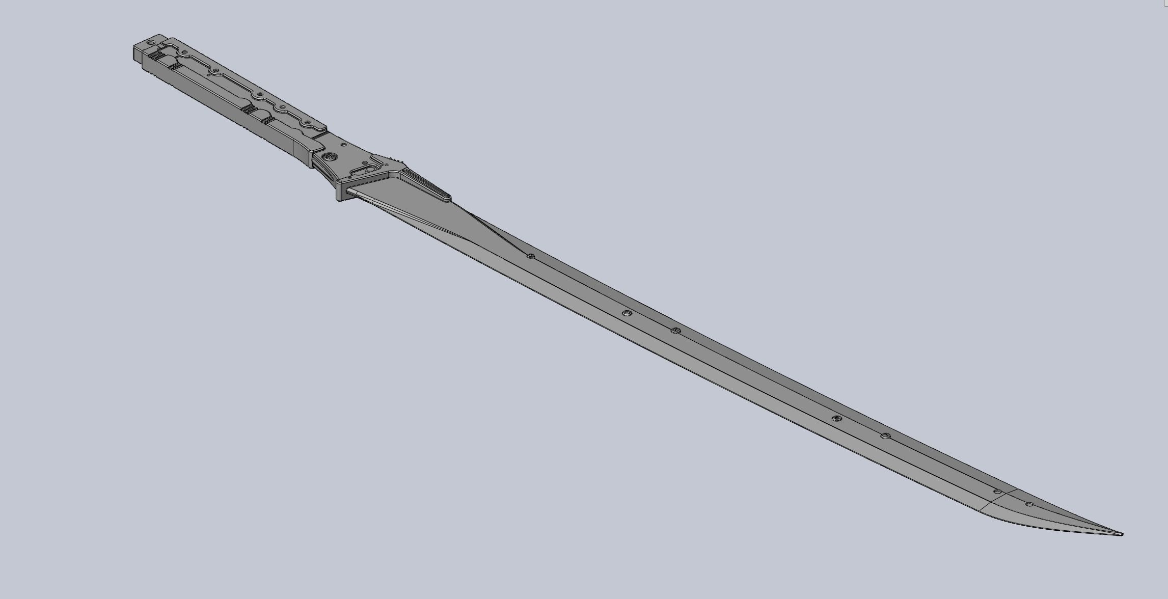 Metal Gear Rising Raiden High Frequency Blade Model 3D print model_10